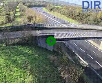 Webcam sur A84 à hauteur de Pont-Farcy, au niveau du pont autoroutier sur la Vire, au sud de Saint-Lô