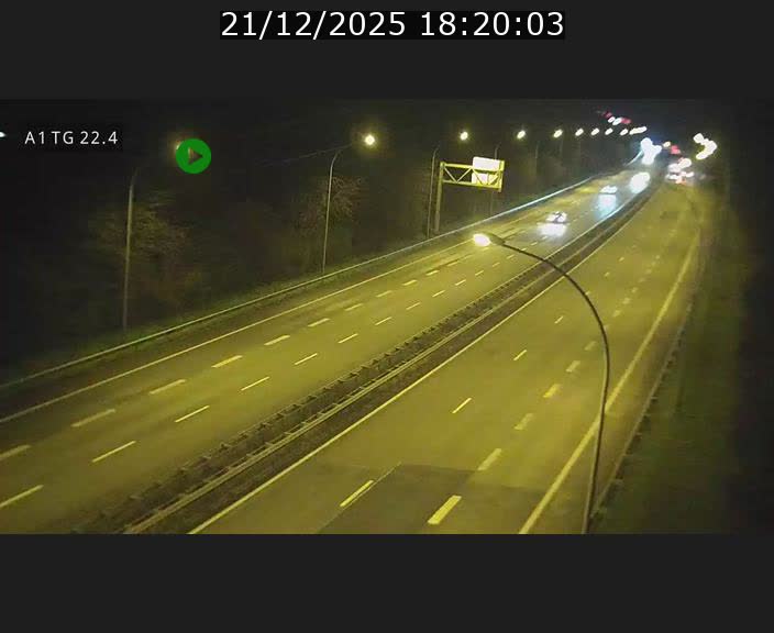 Traffic live webcam Luxembourg Flaxweiler - A1 direction Luxembourg - BK 22.4