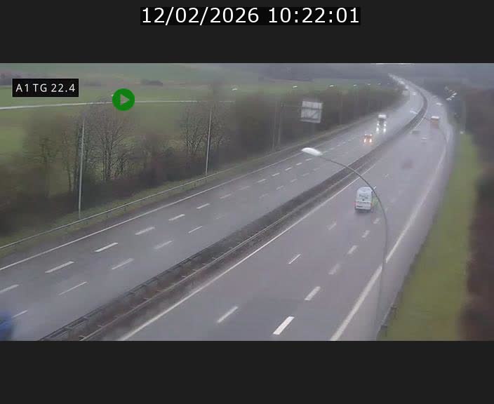 Traffic live webcam Luxembourg Flaxweiler - A1 direction Luxembourg - BK 22.4