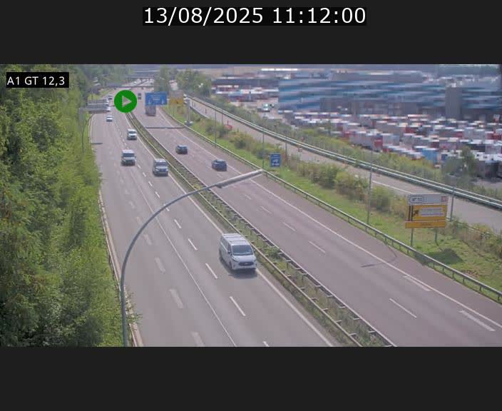 Traffic live webcam Luxembourg Senningerberg - A1 direction Allemagne - BK 12.3