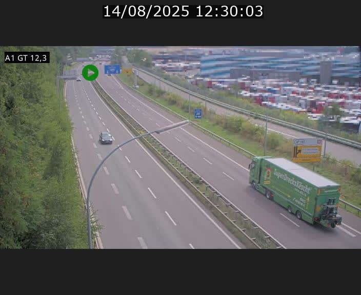 Traffic live webcam Luxembourg Senningerberg - A1 direction Allemagne - BK 12.3