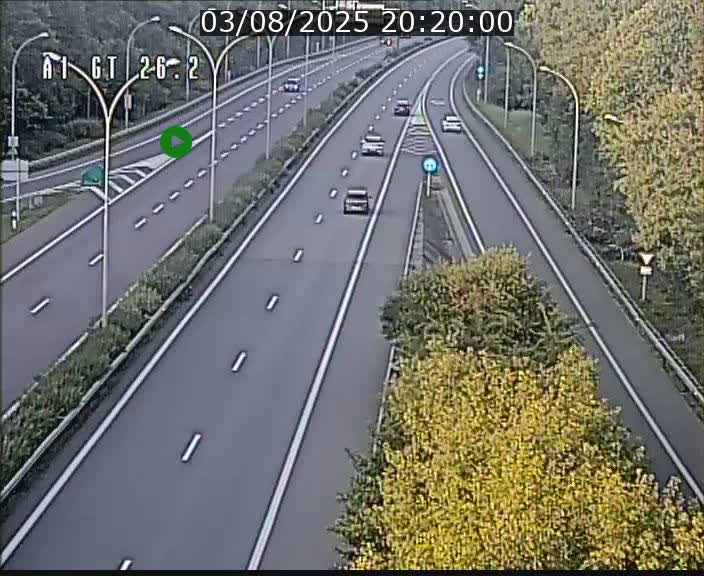 Traffic live webcam Luxembourg Grevenmacher - A1 direction Allemagne - BK 26.2