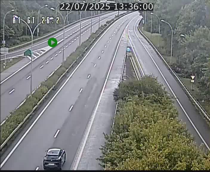 Traffic live webcam Luxembourg Grevenmacher - A1 direction Allemagne - BK 26.2