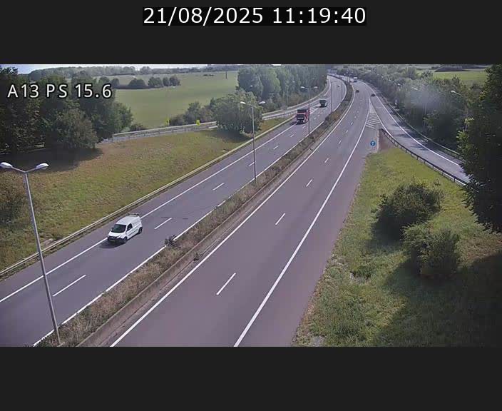 Traffic live webcam Luxembourg Kayl - A13 direction Dudelange - BK 15.6