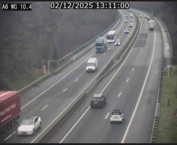 Traffic live webcam Luxembourg Mamer - A6 - BK 10.4 - direction Luxembourg/France/Allemagne