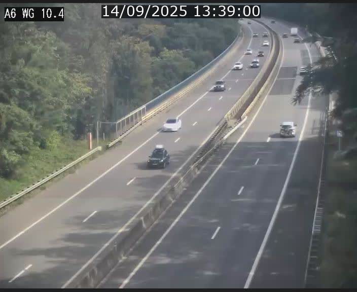 Traffic live webcam Luxembourg Mamer - A6 - BK 10.4 - direction Luxembourg/France/Allemagne