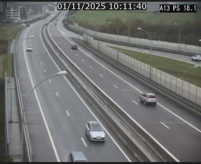 Traffic live webcam Luxembourg Dudelange - A13 direction Croix de Bettembourg - BK 18.1