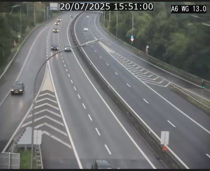 Traffic live webcam Luxembourg Mamer - A6 - BK 13 - direction Luxembourg/France/Allemagne