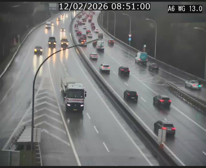 Traffic live webcam Luxembourg Mamer - A6 - BK 13 - direction Luxembourg/France/Allemagne