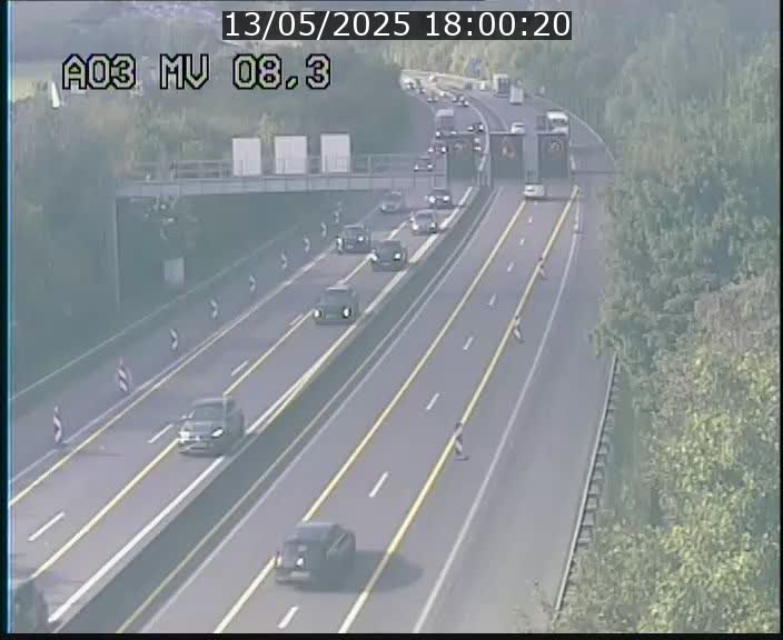 Webcam Autoroute après la Croix de Bettembourg en direction de Luxembourg sur l'A3