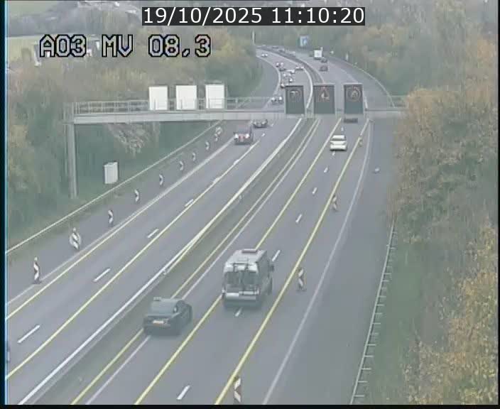 Webcam Autoroute après la Croix de Bettembourg en direction de Luxembourg sur l'A3