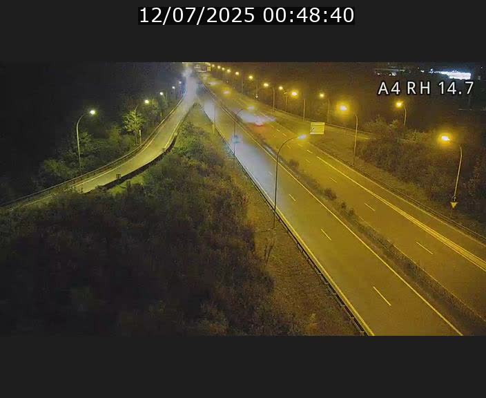 Traffic live webcam Luxembourg Jonction Lankelz - A4 - BK 14.7 - direction Luxembourg