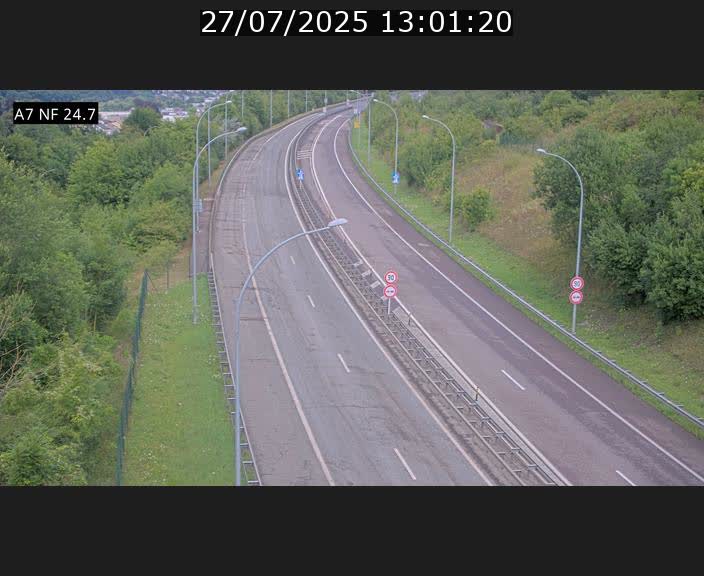Caméra trafic Luxembourg - A7, Schieren direction Mersch