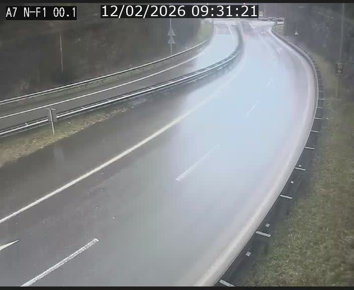 Webcam autoroute Luxembourg A7 située dans la sortie 1 Waldhof, vers la N11, avant le Tunnel Stafelter