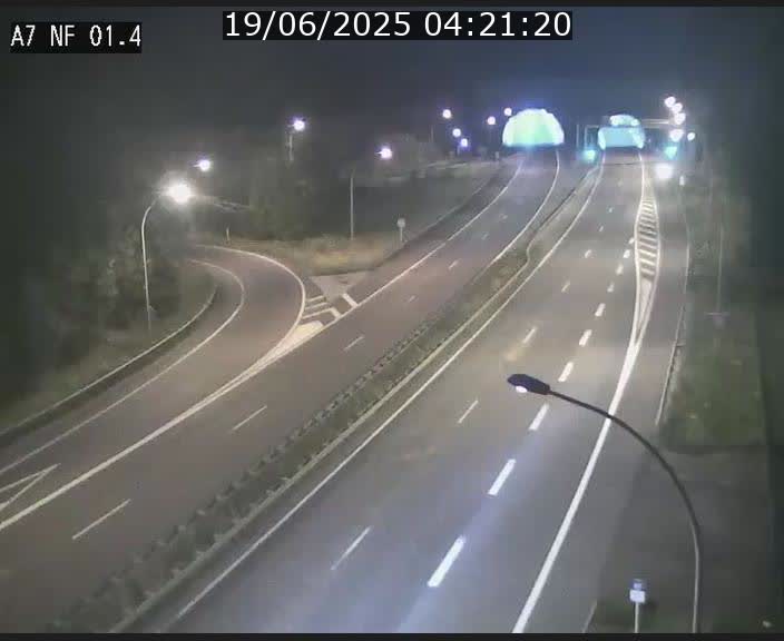 Caméra autoroute Luxembourg A7 - Echangeur Waldhaff - direction Tunnel Stafelter