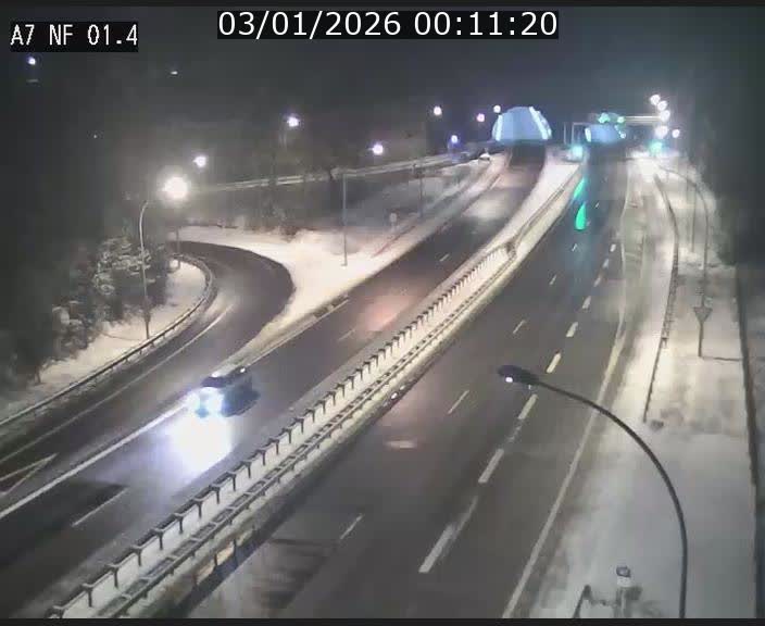 Caméra autoroute Luxembourg A7 - Echangeur Waldhaff - direction Tunnel Stafelter
