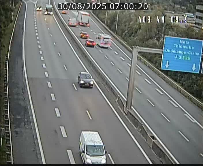 Webcam Autoroute à la Croix de Bettembourg - A3 - BK 9.9 - direction France
