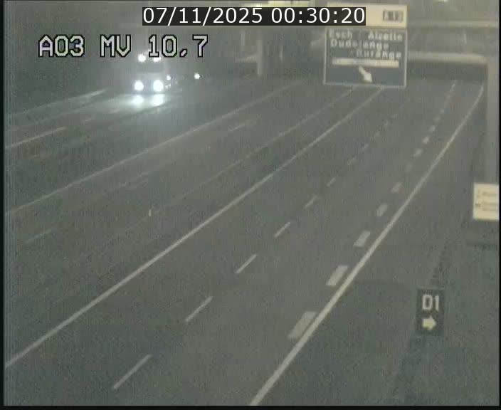 Traffic live webcam Luxembourg Croix de Bettembourg - A3 - BK 10.7 - direction France