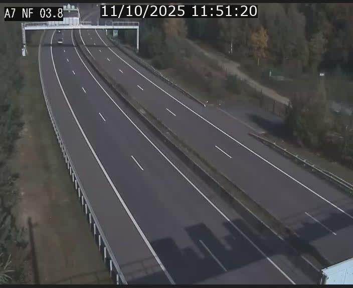 Webcam autoroute A7 au Luxembourg à la sortie du Tunnel Stafelter vers le Nord