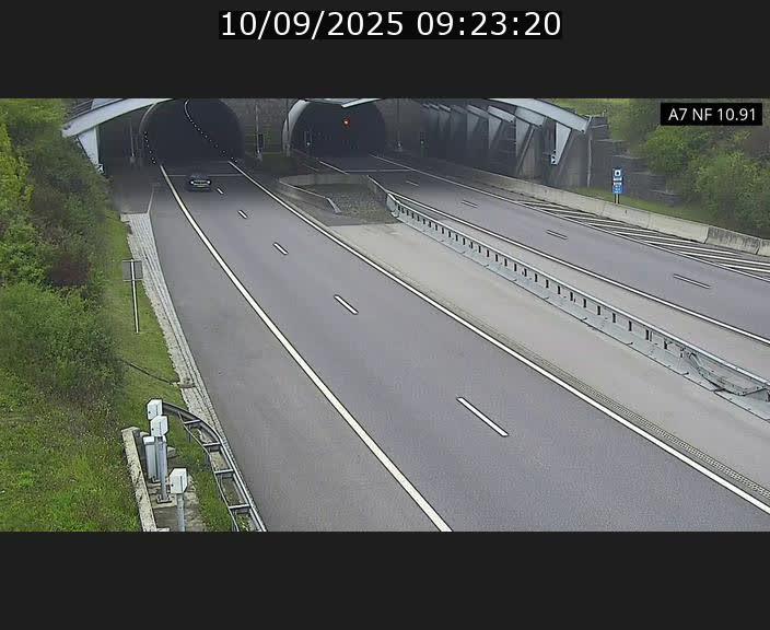 Caméra trafic Luxembourg - A7, Tunnel Gousselerbierg, entrée sud, direction Mersch