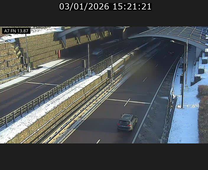Caméra trafic Luxembourg - A7, Tunnel Gousselerbierg, entrée nord, direction Lorentzweiler