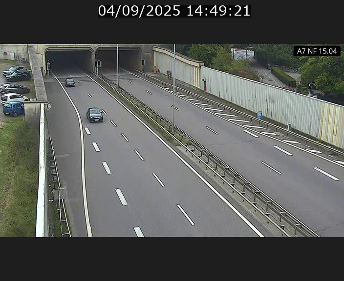 Caméra trafic Luxembourg - A7, Tunnel Mersch, entrée sud, direction Ettelbruck