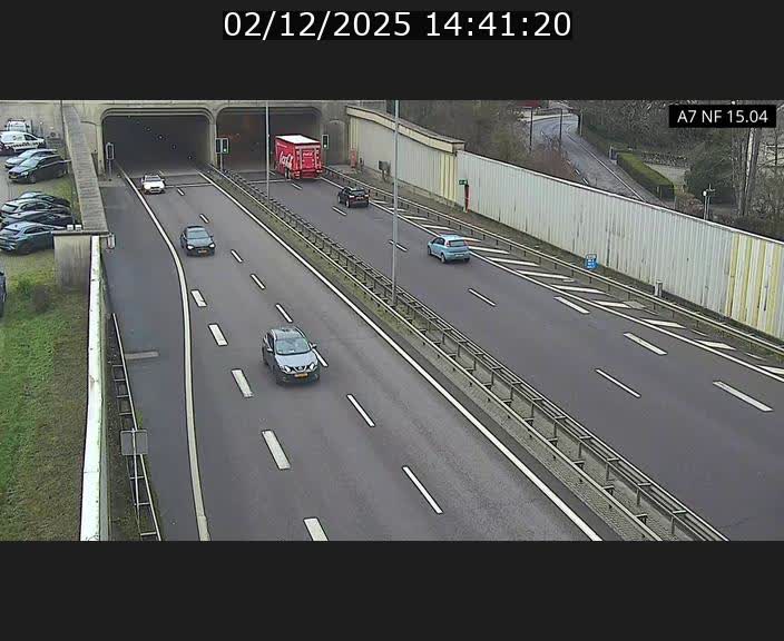 Caméra trafic Luxembourg - A7, Tunnel Mersch, entrée sud, direction Ettelbruck