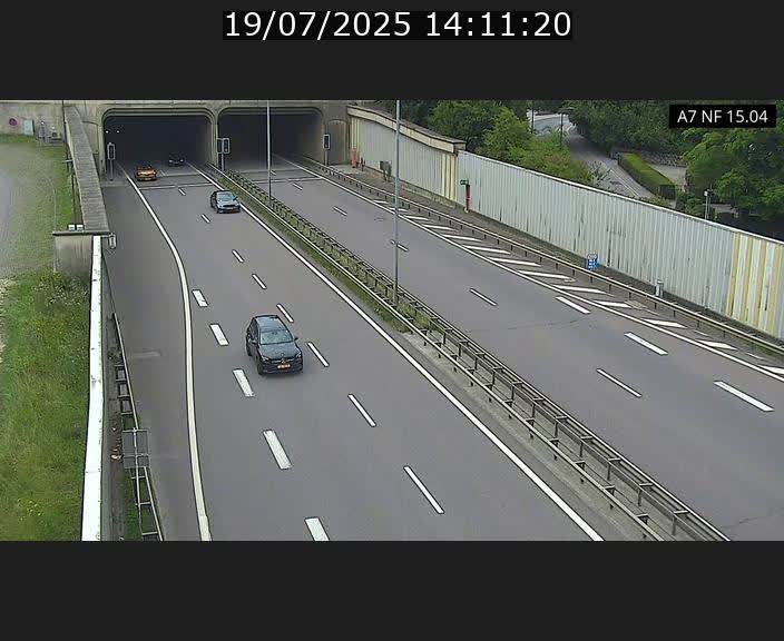 Caméra trafic Luxembourg - A7, Tunnel Mersch, entrée sud, direction Ettelbruck