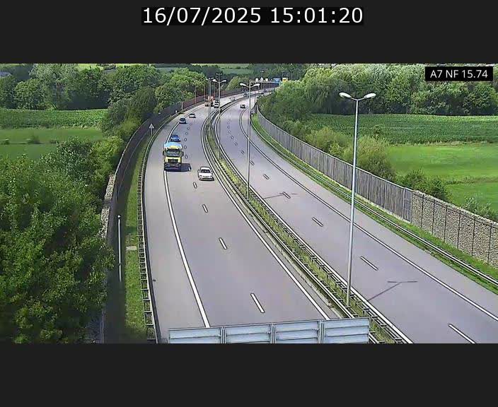 Caméra trafic Luxembourg - A7, Tunnel Mersch, entrée nord, direction Lorentzweiler