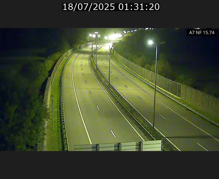 Caméra trafic Luxembourg - A7, Tunnel Mersch, entrée nord, direction Lorentzweiler