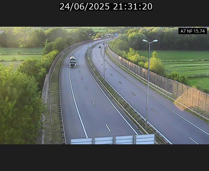 Caméra trafic Luxembourg - A7, Tunnel Mersch, entrée nord, direction Lorentzweiler