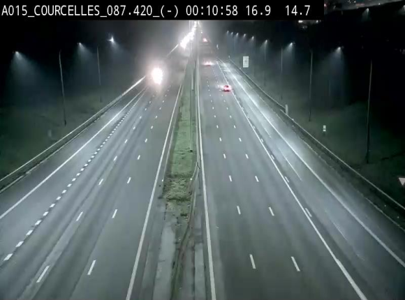 Webcam autoroute Belgique - Viesville - E42 direction Mons - BK 84.35