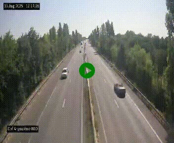 Webcam routière à la fin de la N10, en périphérique ouest d'Angouleme, proche de la jonction avec l'A10