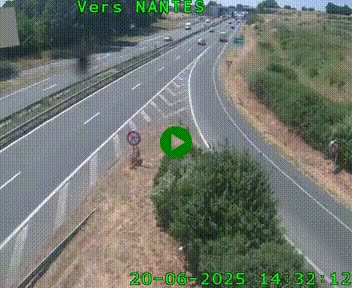 Webcam N147 au nord de Poitiers et à la jonction avec la A10