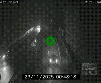 Webcam sur la N165 après le Pont de l'Iroise, à l'entrée de Brest