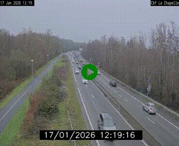 Webcam sur le périphérique de Nantes (N844) à hauteur de Porte de la Chapelle, au nord de la ville