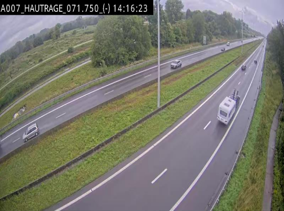 Webcam autoroute Belgique - Hautrage - E19 - BK 71.7