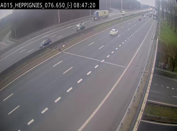 Webcam autoroute Belgique - Heppignies - E42 direction Namur - BK 76.4
