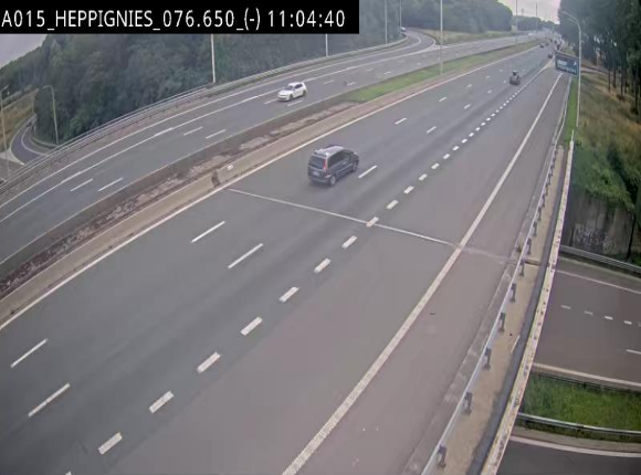 Webcam autoroute Belgique - Heppignies - E42 direction Namur - BK 76.4