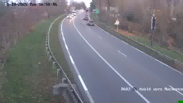 Webcam sur la D603 située à proximité de Saint-Avold. Vue orientée vers Macheren.