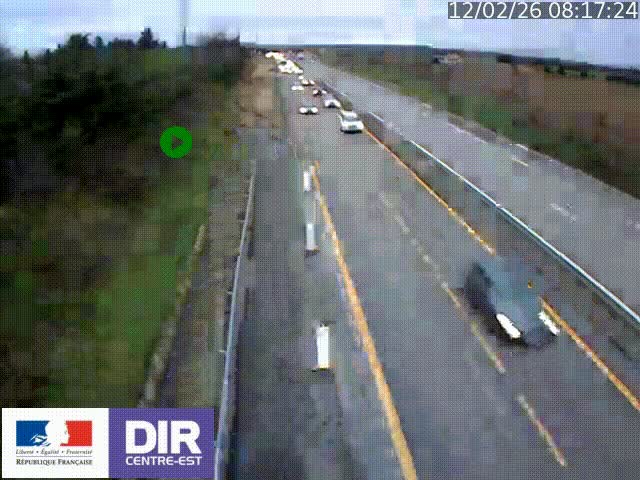 Webcam sur le contournement de Valence, sur la Nationale 7, à la jonction avec la N532, caméra orientée vers Grenoble