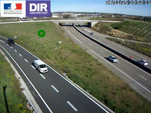 Webcam sur le contournement de Valence, sur la Nationale 7, caméra orientée vers Lyon