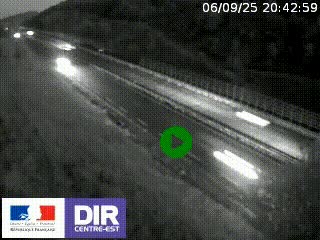 Webcam au niveau du col de Bois Clair à hauteur de Cluny sur la N79. Vue orientée vers Mâcon