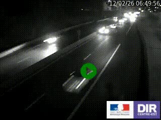 Caméra autoroutière sur l'A47 à hauteur de Givors, a proximité de Lyon. La webcam est orientée vers Lyon