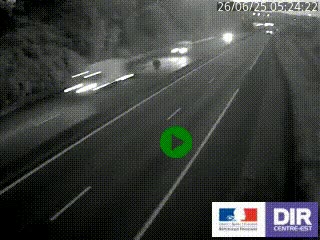 Caméra autoroutière sur l'A47 à hauteur de Givors, a proximité de Lyon. La webcam est orientée vers Lyon