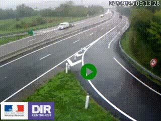 Webcam routière sur la RN6 à Auxerre, à hauteur de la sortie Monéteau, en direction de l'A6 (Gurgy)