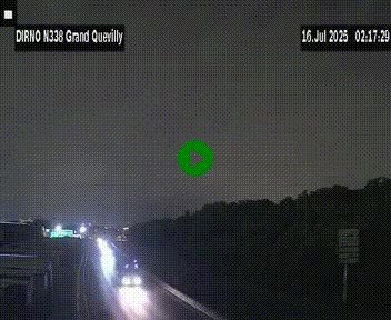 Webcam routière sur N338 à hauteur de Grand-Quevilly en périphérie de Rouen. Vue orientée vers Rouen