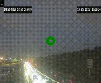 Webcam routière sur N338 à hauteur de Grand-Quevilly en périphérie de Rouen. Vue orientée vers Rouen