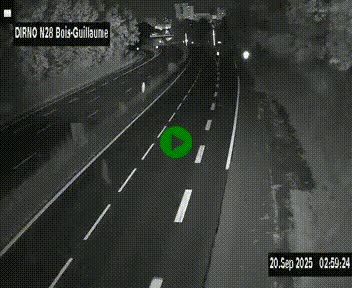 Webcam routière à hauteur de Bois-Guillaume en périphérie de Rouen. Vue orientée vers Rouen