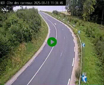 Webcam en haut de la Côte des Carreaux sur la N31 à Avesnes-en-Bray. Vue orientée vers Rouen
